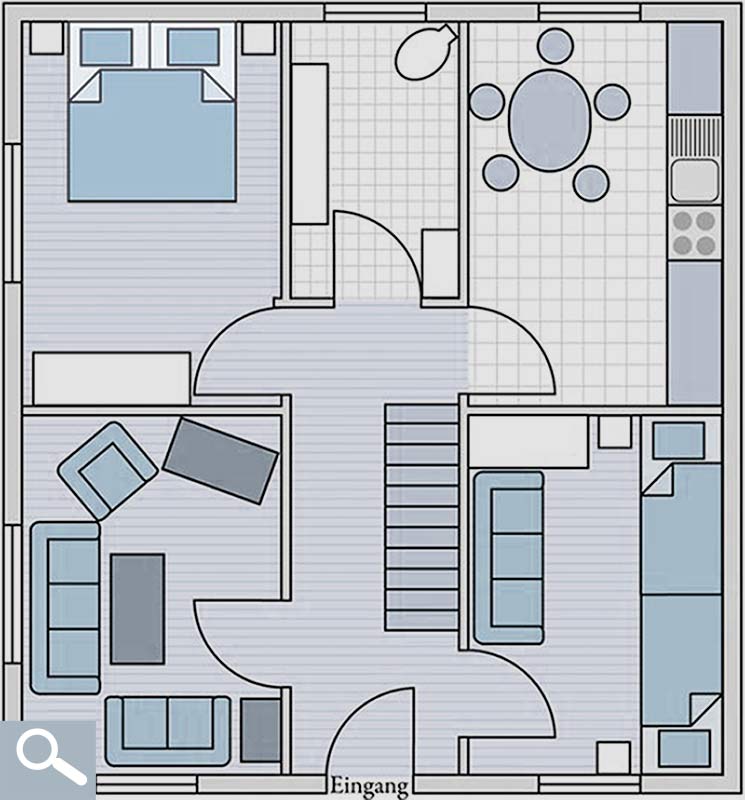 Grundriss der Ferienwohnung